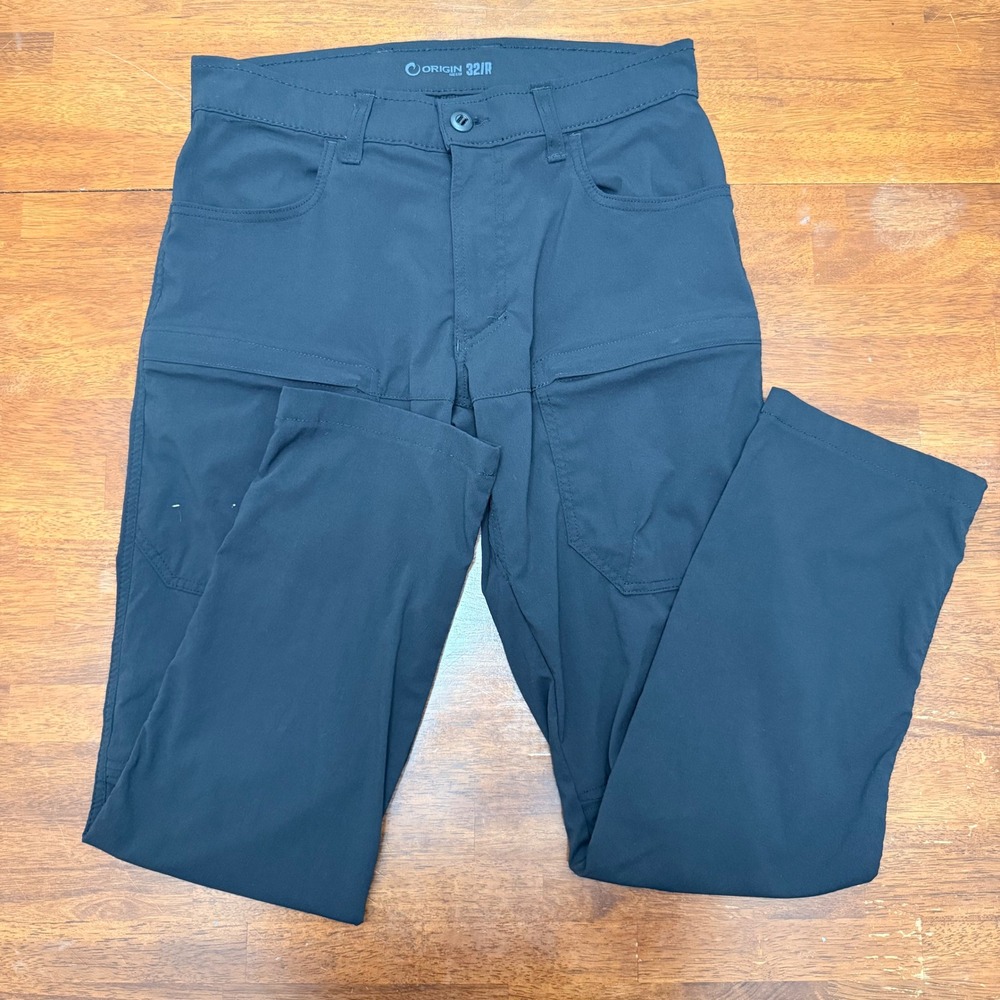 Origin USA Mens Pants 32x30 Black‎ Nylon Spandex Cargo Style Made in USA